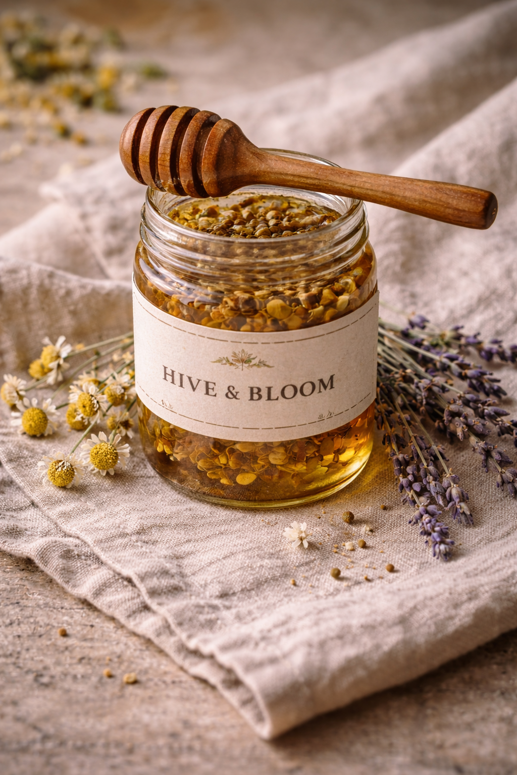 Sloe Club Hive and Bloom botanical honey refill, Rose and Cardamom seasonal honey blend subscription