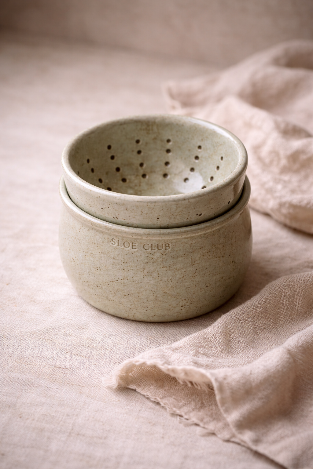 Sloe Club seasonal limited edition Curds in Cloth ceramic vessel in Sage colourway, Spring 2027, 100 units